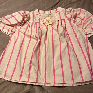 BRAND NEW Pink and Cream Top